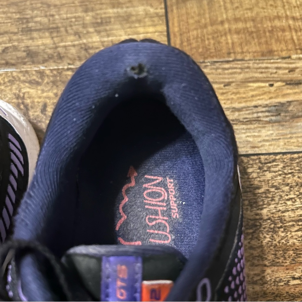 Brooks Adrenaline GTS 22 Women's‎ 7.5 Running Shoes Navy Purple Coral - Picture 3 of 10